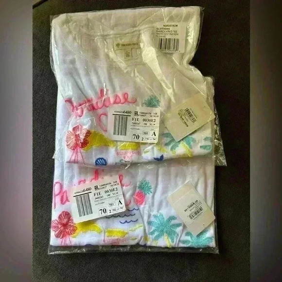 Tucker & Tate Embroidered Tee (two shirts), Big Girls Size XI, White - Picture 1 of 1